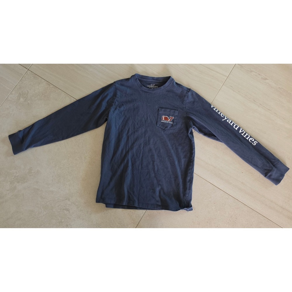 Vineyard Vines Boys Football Whale long sleeve Tee S 8-10
Preppy country club